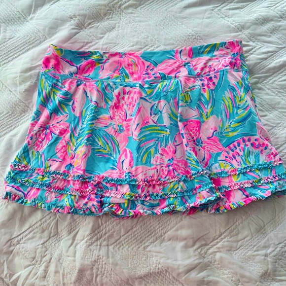 Lilly Pulitzer Luxletic Fionna Skort Blue Ibiza Gimme the Juice XL extra large - Picture 6 of 7